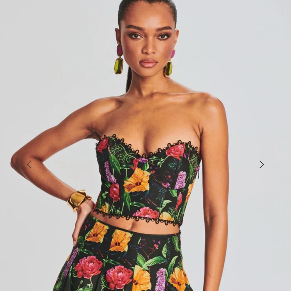Floral Strapless Top
